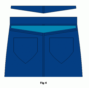 Cut out the triangular piece