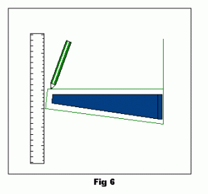 Mark 1 cm seam allowance at top, bottom and side. Mark extended centre line.