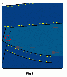 jwsi8 Fold side ends of adaptation piece under to fit cut our section.