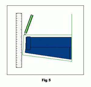 Mark 1 cm seam allowance at top, bottom and side. Mark extended centre line.