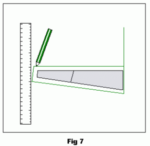 ppm7 Mark 1 cm seam allowance at top, bottom and side. Mark extended centre line.