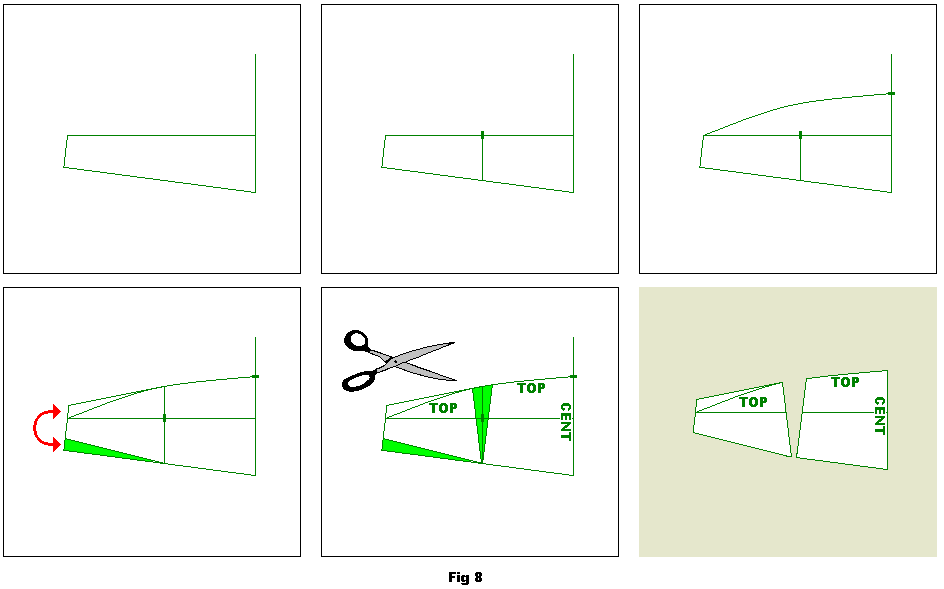 ppm8 Draw tuck marks and extended rounded top according to placement and size in measurement sheet.