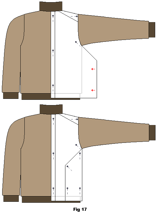 Nåla fast bomullstygets kant längs tröjans sidosöm.