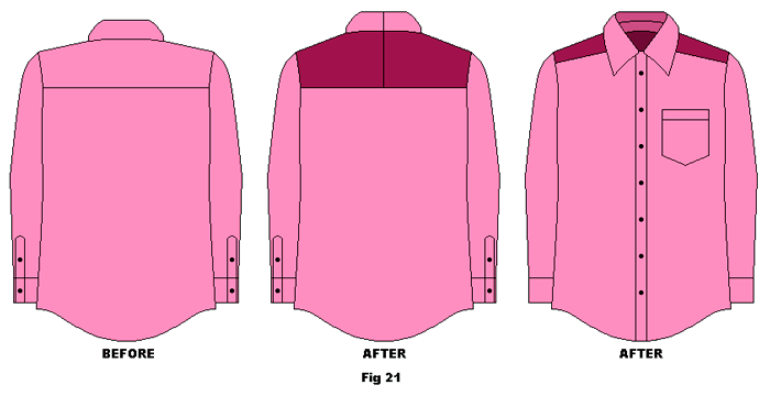 Skjorta före och efter anpassning